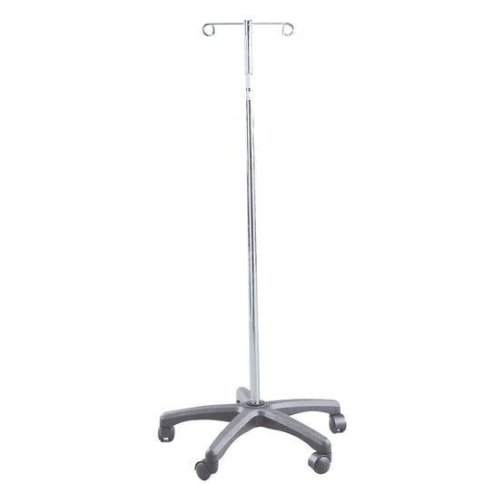 Drive Medical Deluxe IV Pole 2 Hook 5 Leg