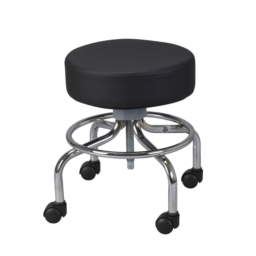 Drive Medical Revolving Adjustable Height Stool Black 250 lbs