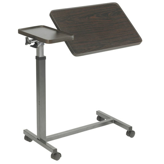 Drive Medical Double Top Overbed Table Brown Vein 55 lbs