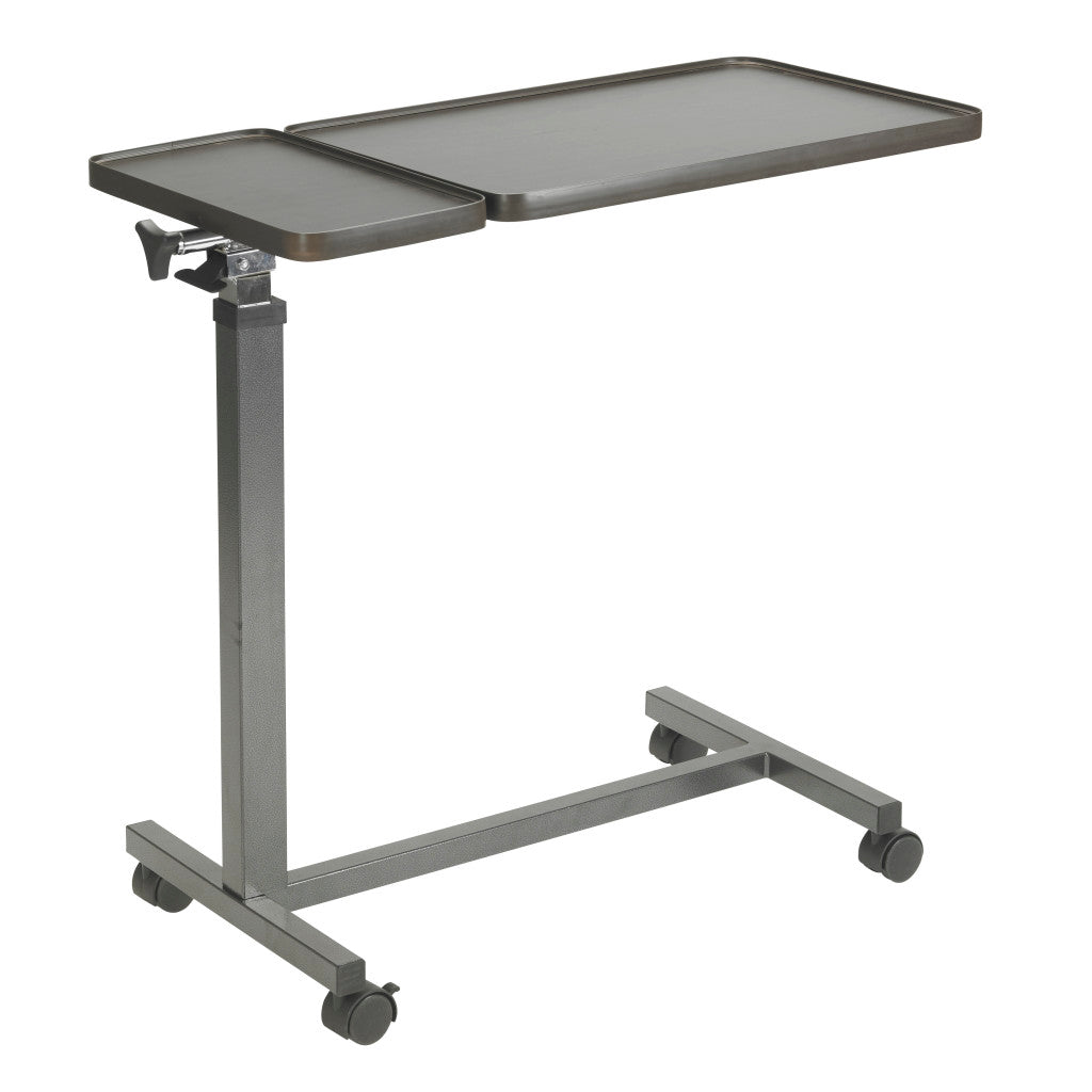 Drive Medical Double Top Overbed Table Brown Vein 55 lbs
