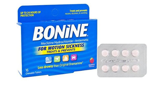 Bonine® Motion Sickness Chewable Tablets, Raspberry Flavor
