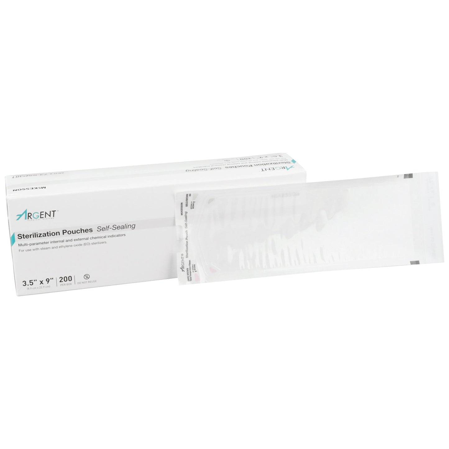 McKesson Argent® Sure-Check® Sterilization Pouch, 3.5 x 9 Inch
