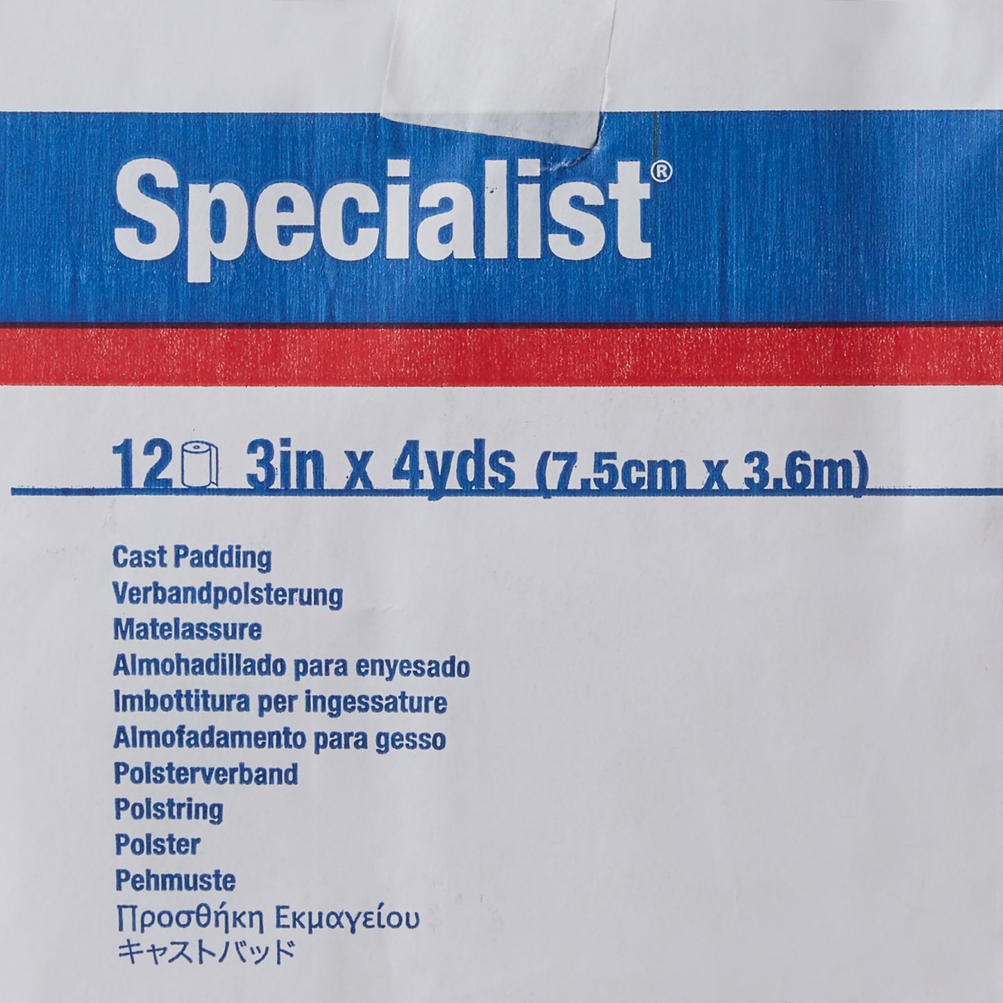 Specialist® White Cotton / Rayon Undercast Cast Padding, 3 Inch x 4 Yard