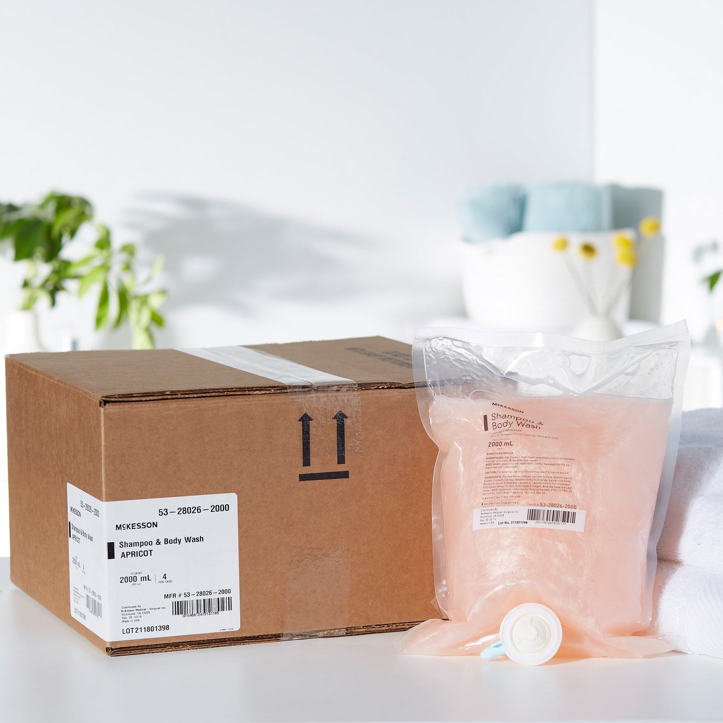 SHAMPOO, HAIR/BODY APRICOT DISC 2000ML (4/CS)