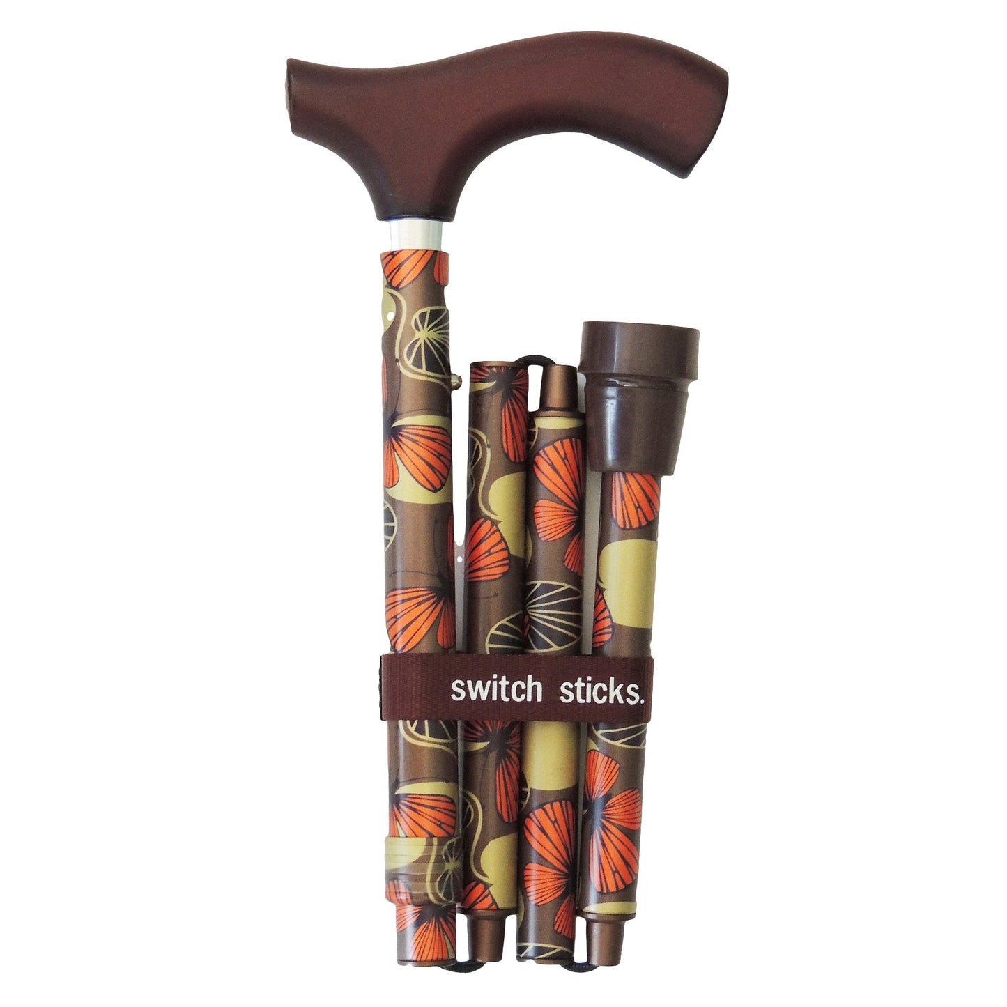 Switch Sticks® Folding Cane, Mimi Print, 32 to 37 Inch Height
