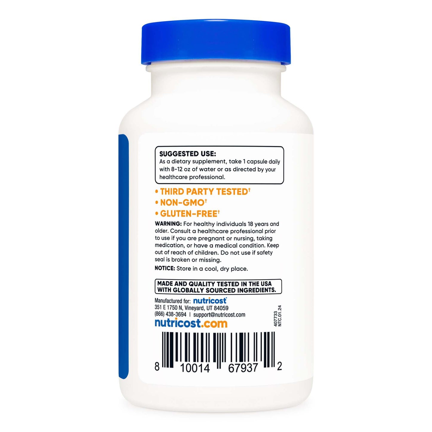 VITAMIN, CAP L-THEANINE 200MG (120/BT 12BT/CS)