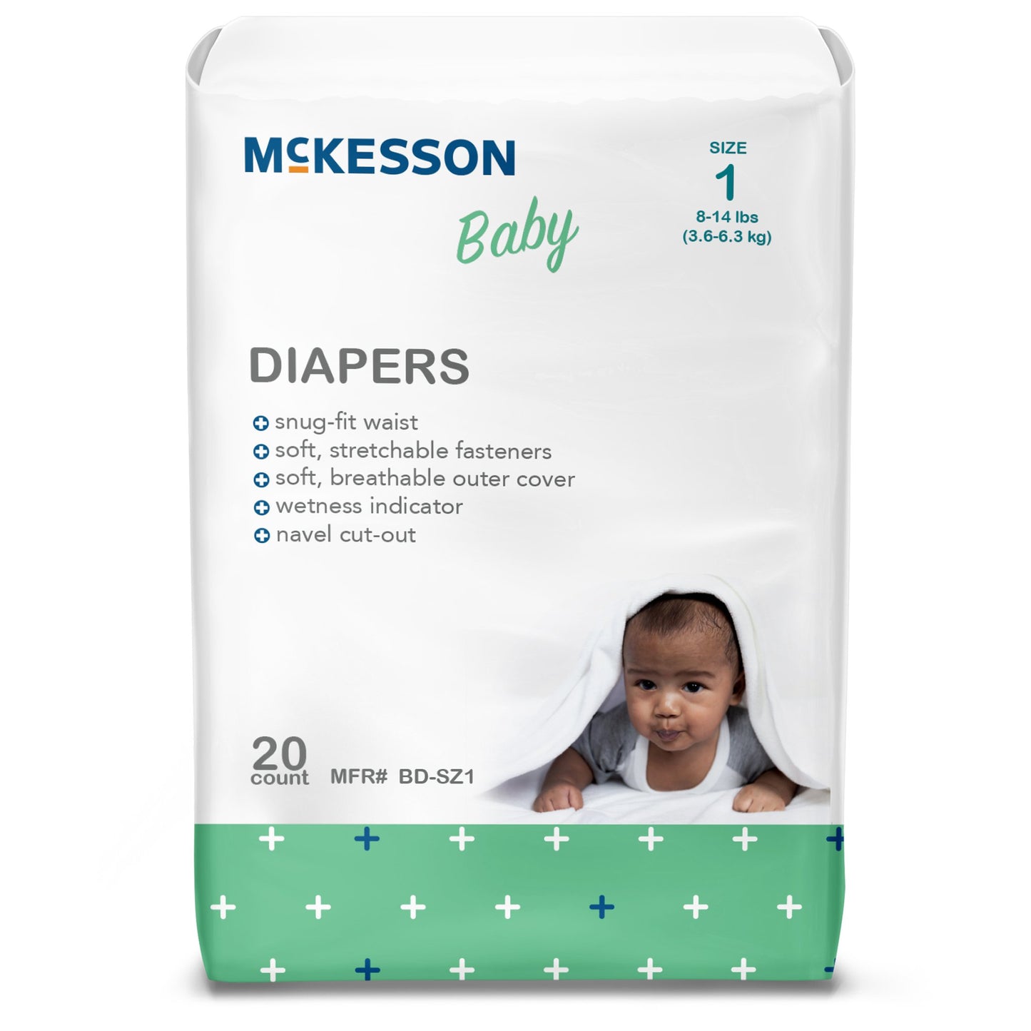 Unisex Baby Diaper McKesson Newborn Disposable Heavy Absorbency