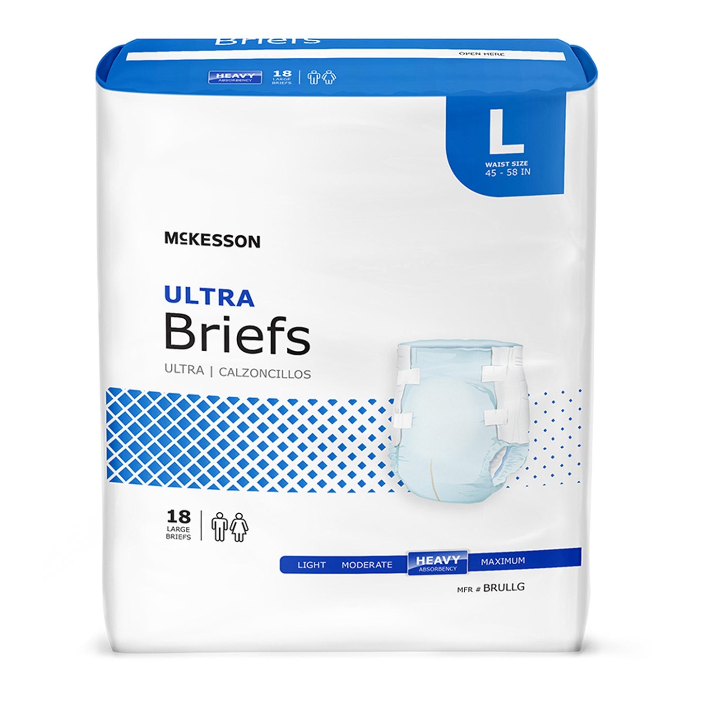 Unisex Adult Incontinence Brief McKesson Ultra Large Disposable Heavy Absorbency