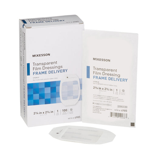 Transparent Film Dressing McKesson 2-3/8 X 2-3/4 Inch Frame Style Delivery Octagon Sterile