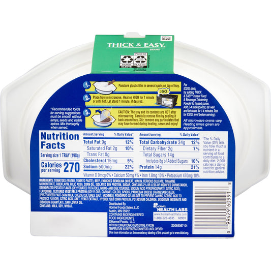 Thick & Easy® Purées Italian Style Beef Lasagna Purée Thickened Food