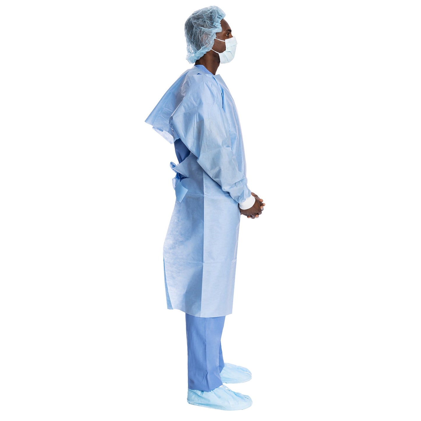 GOWN, IMP KNIT CUFF BLU (10/PK10PK/CS)
