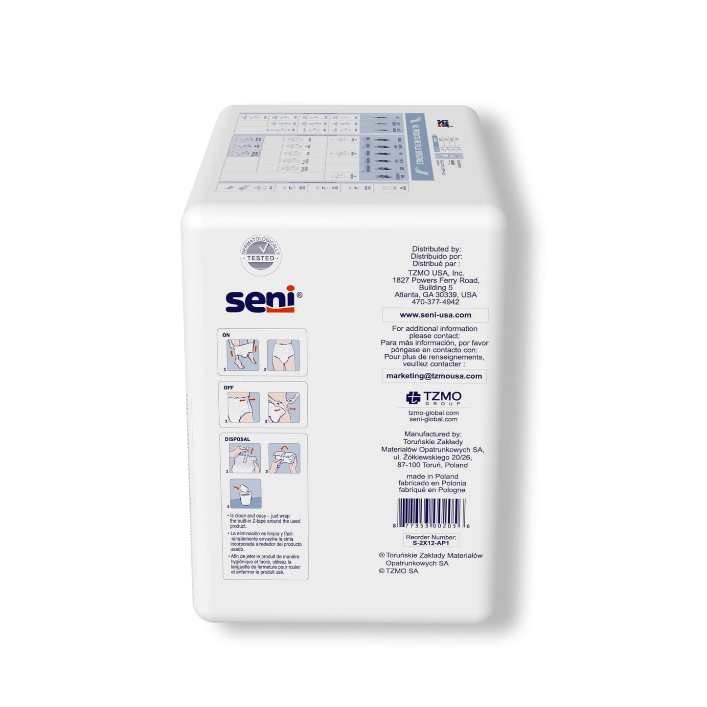 UNDERWEAR, SENI ACTIVE SUPER PLUS 2XLG (12/PK 4PK/CS)