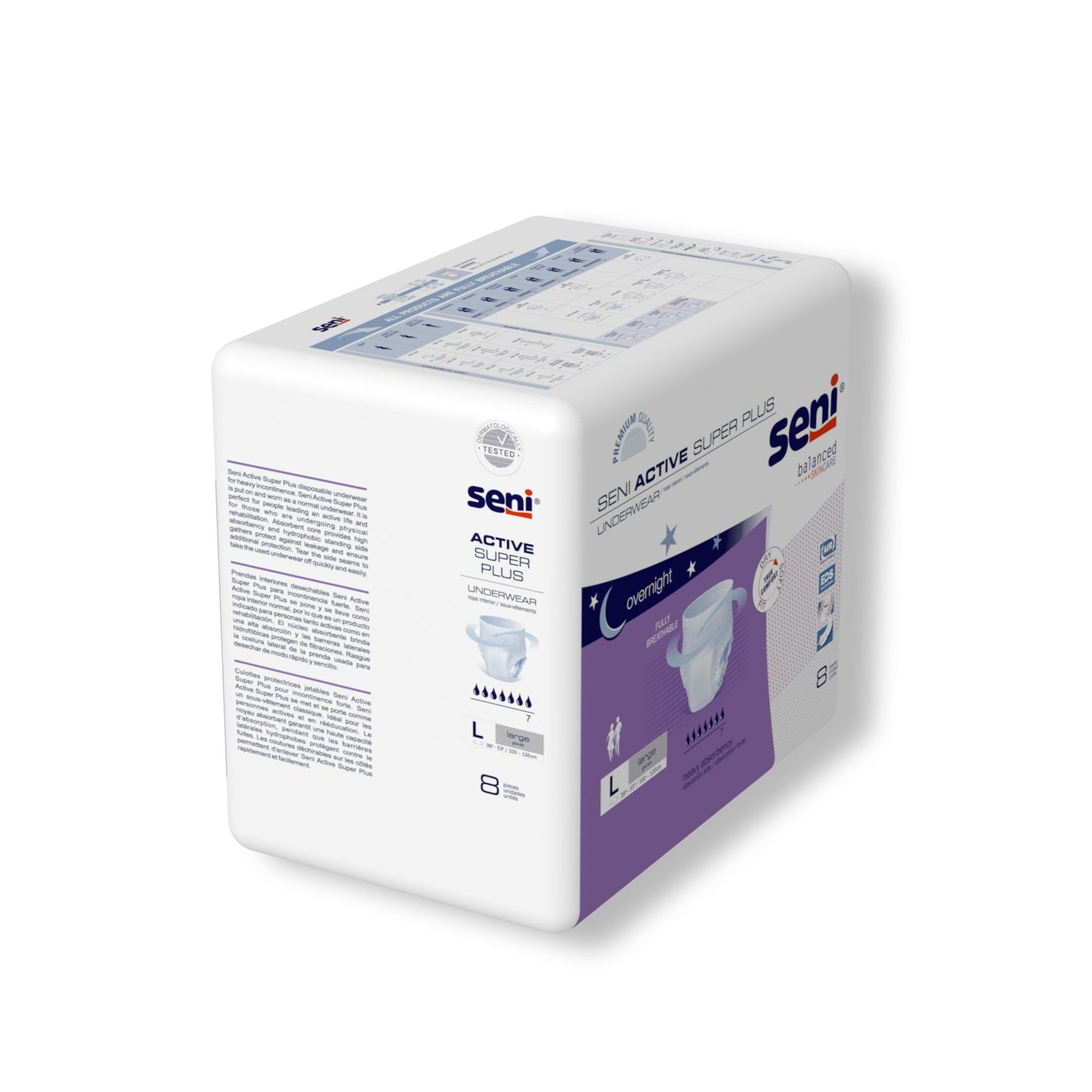 UNDERWEAR, INCONT ACTIVE SUPER+ LG 39"-53" (8/PK 4PK/CS)