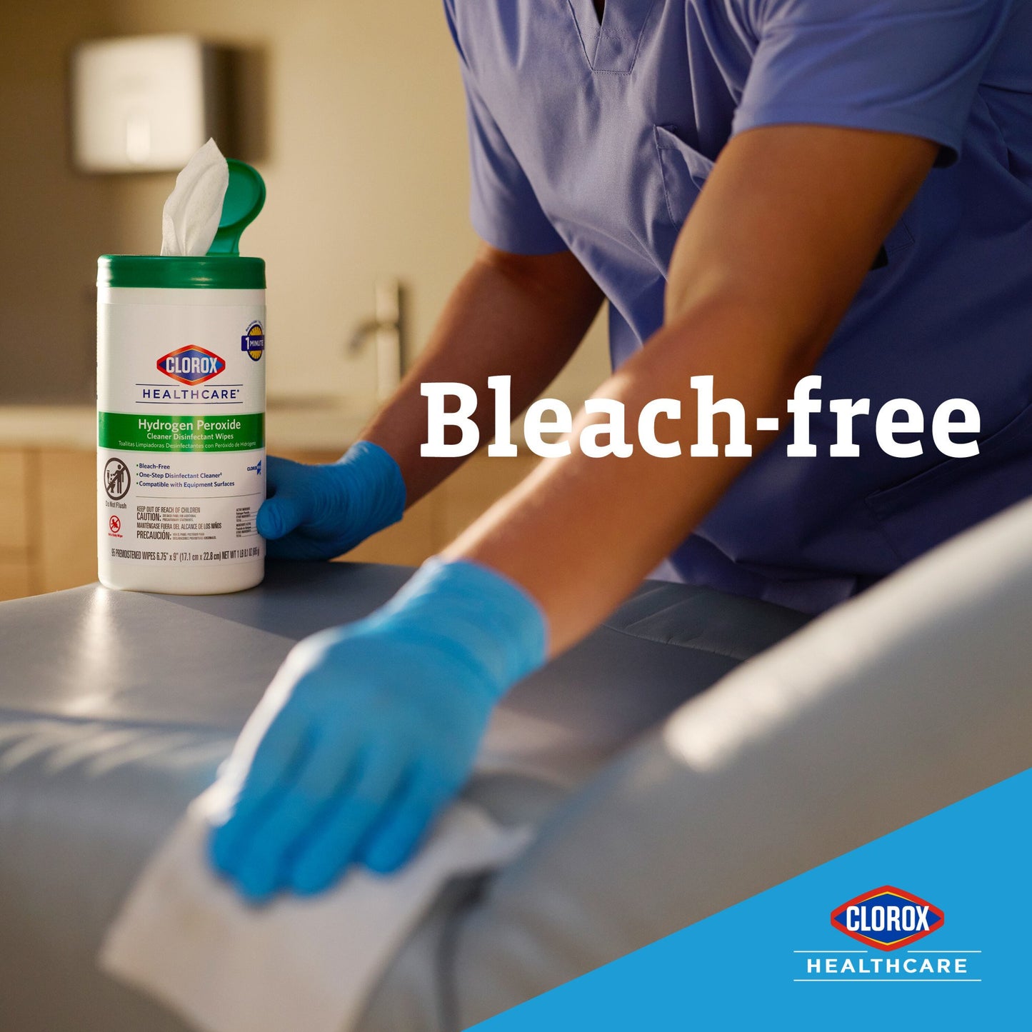 WIPE, WET CLOROX HYDROGEN PEROXIDE 12X11" (185/CT 2CT/CS)