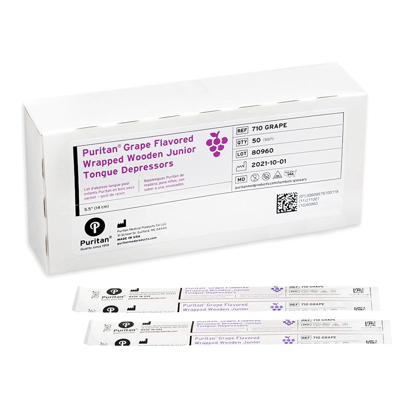Puritan® Grape Flavor Tongue Depressor