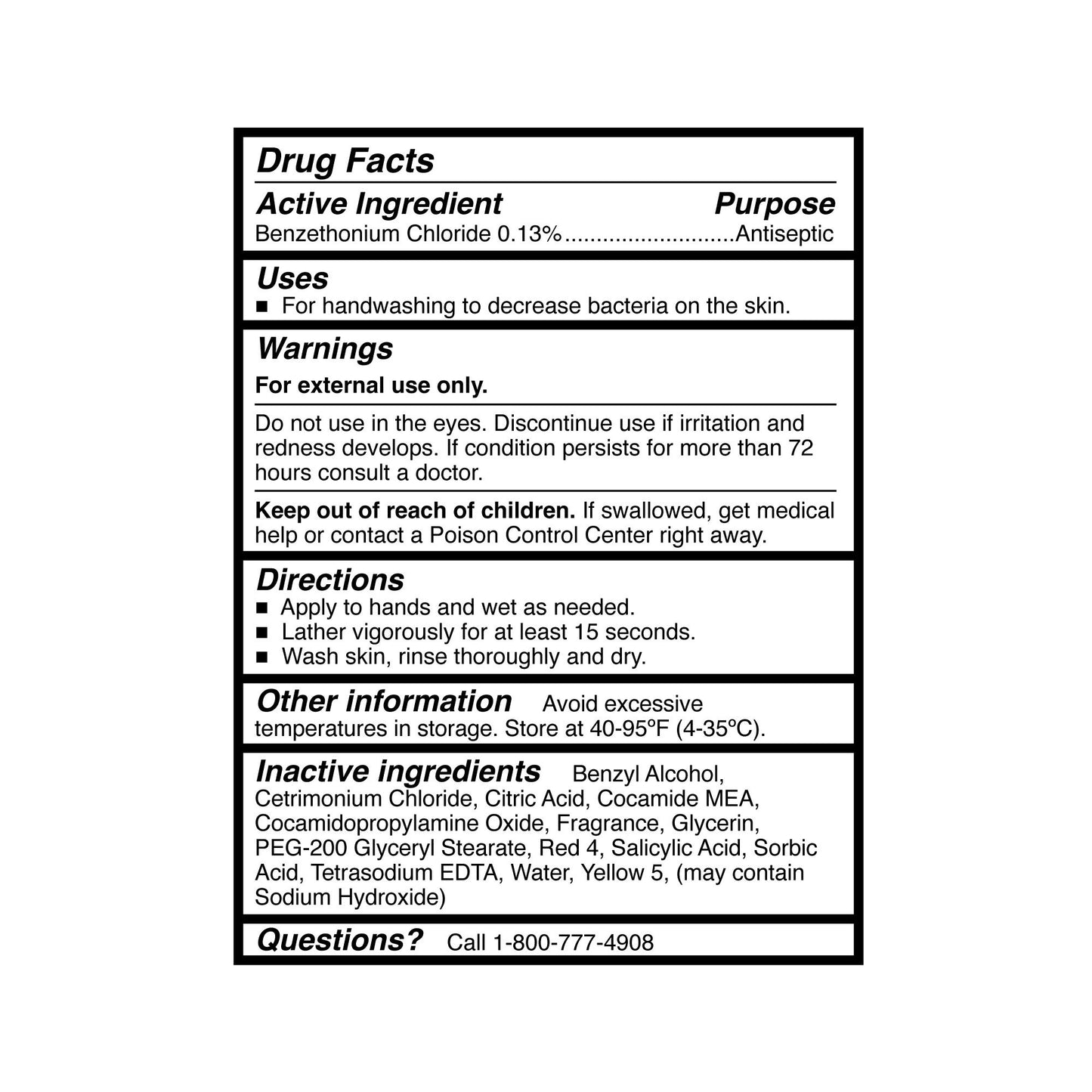 SOAP, MCKESSON ANTIB BENZETHONIUM CHLORIDE 1000ML (10/CS)