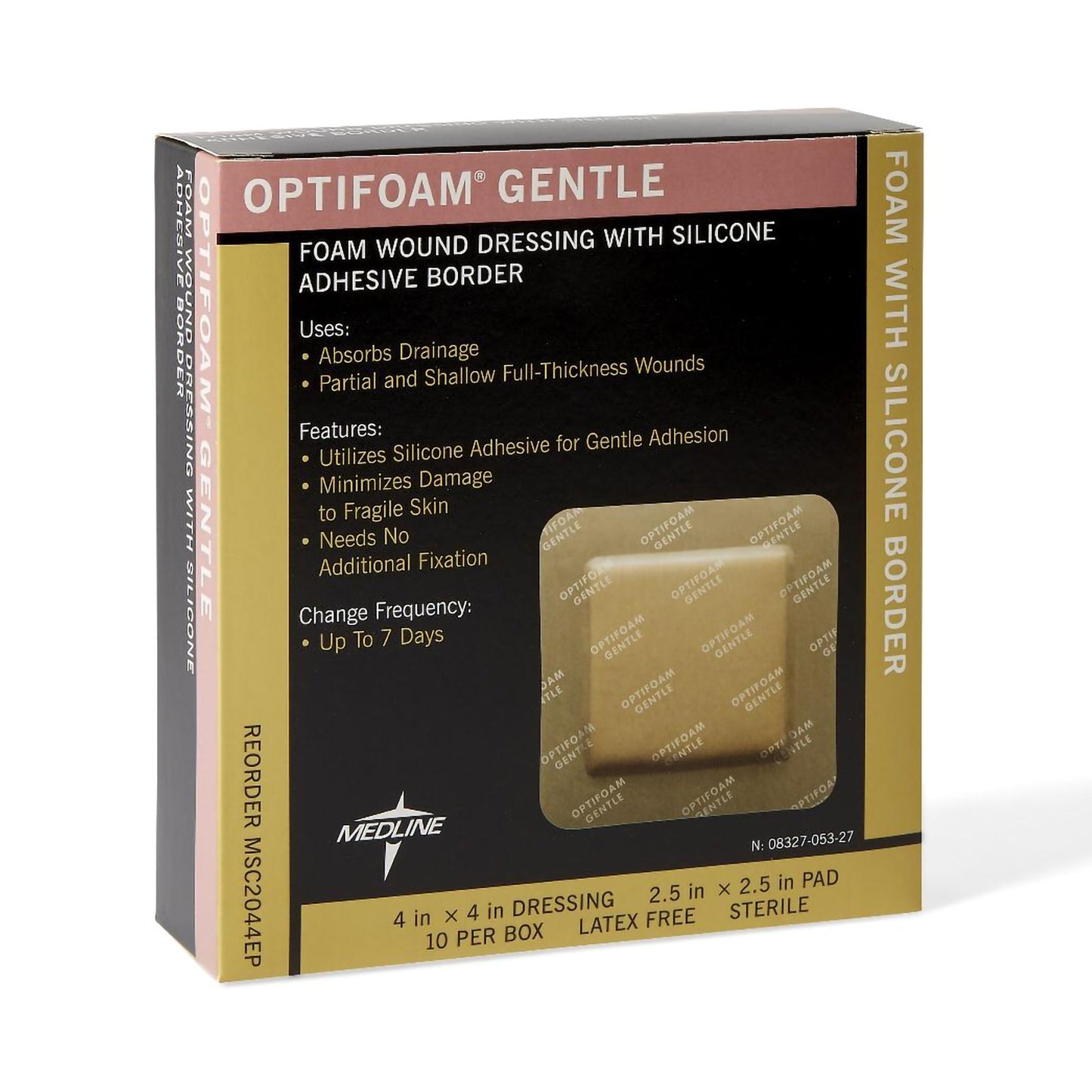 Foam Dressing Optifoam® Gentle 4 X 4 Inch With Border Waterproof Backing Silicone Border Square Sterile