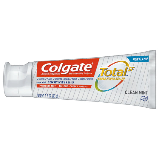 Colgate Total Toothpaste, Clean Mint Flavor, 3.3 oz Tube