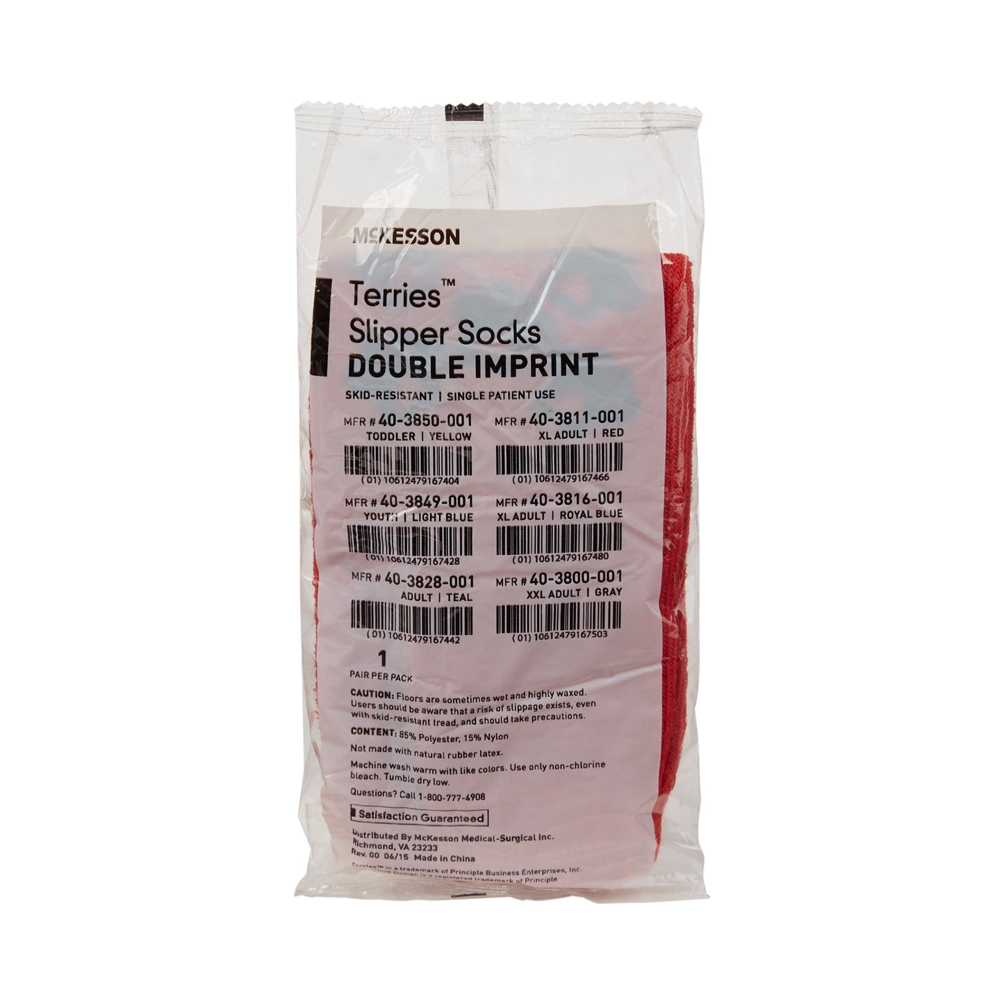 McKesson Terries™ Adult Slipper Socks, Extra Large