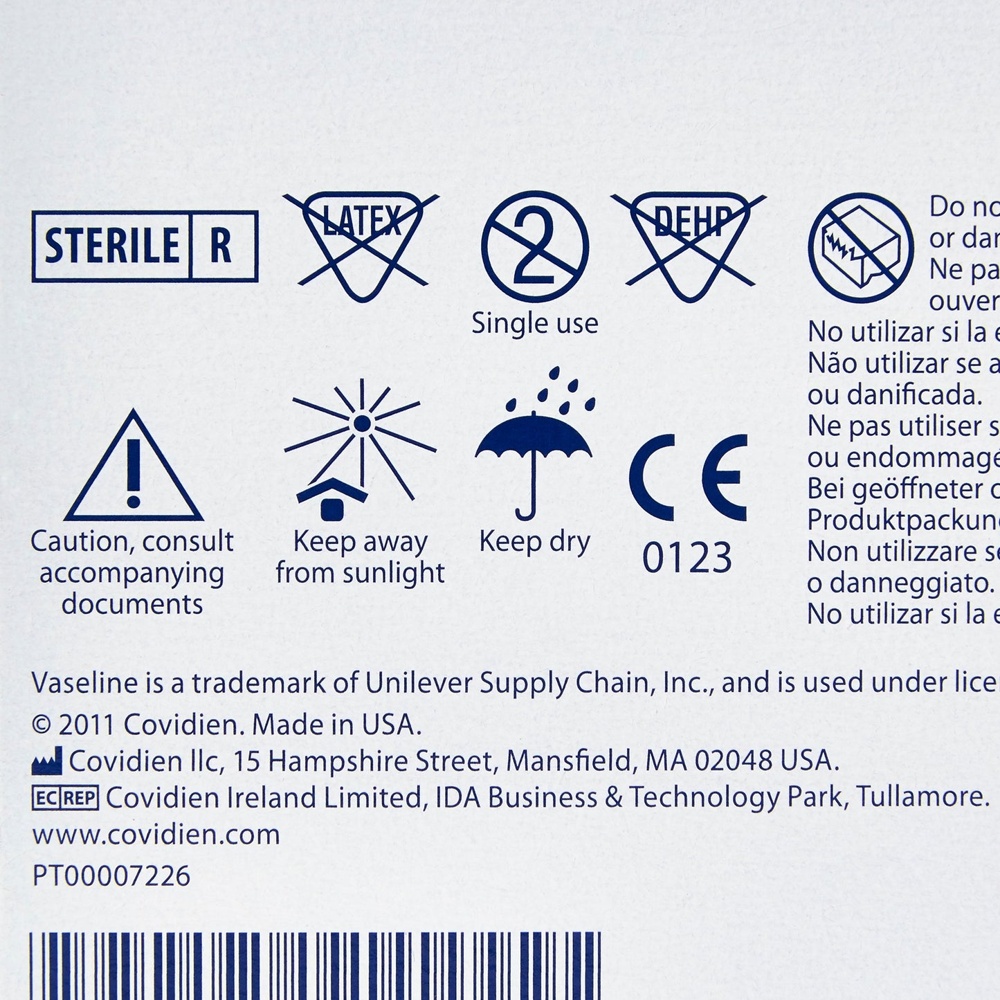 Vaseline® Petrolatum Impregnated Dressing, 1 x 8 Inch