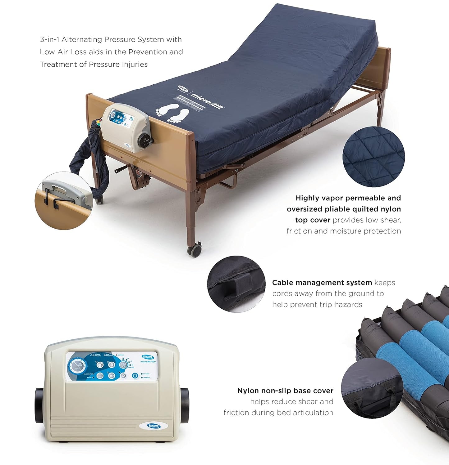 Invacare microAIR® MA500 Alternating Pressure Low Air Loss Mattress System