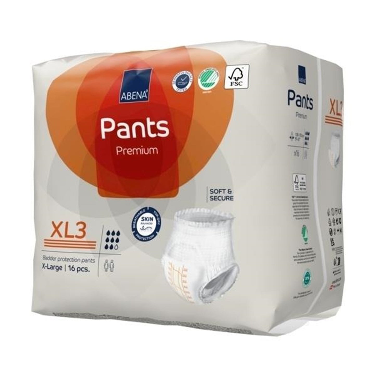 UNDERWEAR, INCONT ABENA PROT PREM XL3 XLG (16/PK 6PK/CS)