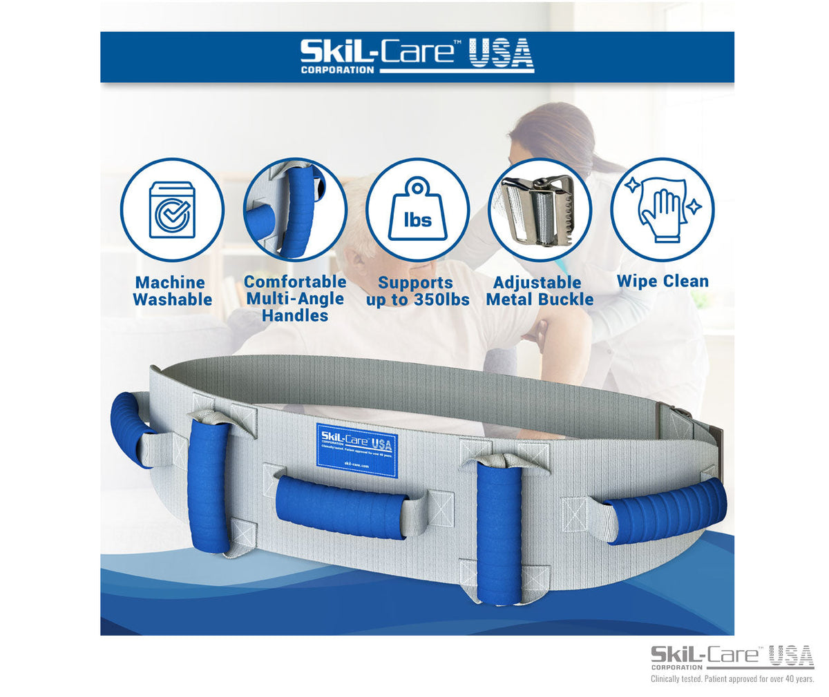 Skil-Care Multi Grip Gait Transfer Belt