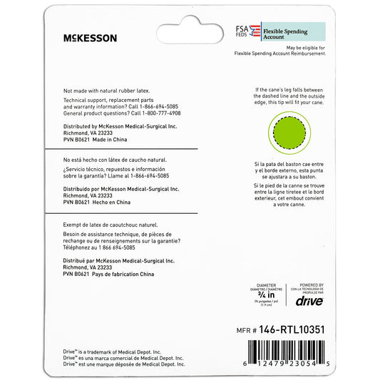 TIP, CANE QUAD-SUPPORT BLK (1/BX 10BX/CS)