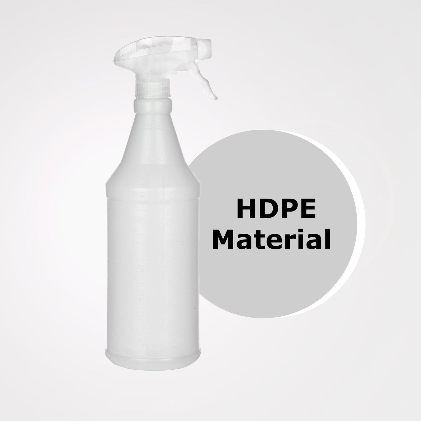 Spray Bottle with Trigger Spray Mechanism, 1 Pint Capacity, Made of HDPE