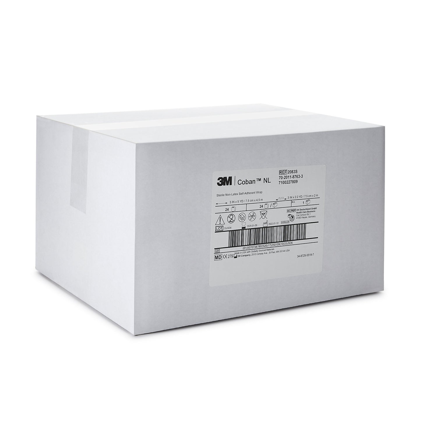 BANDAGE, COBAN LF STR 3"X5YDS (24RL/CS) 3M