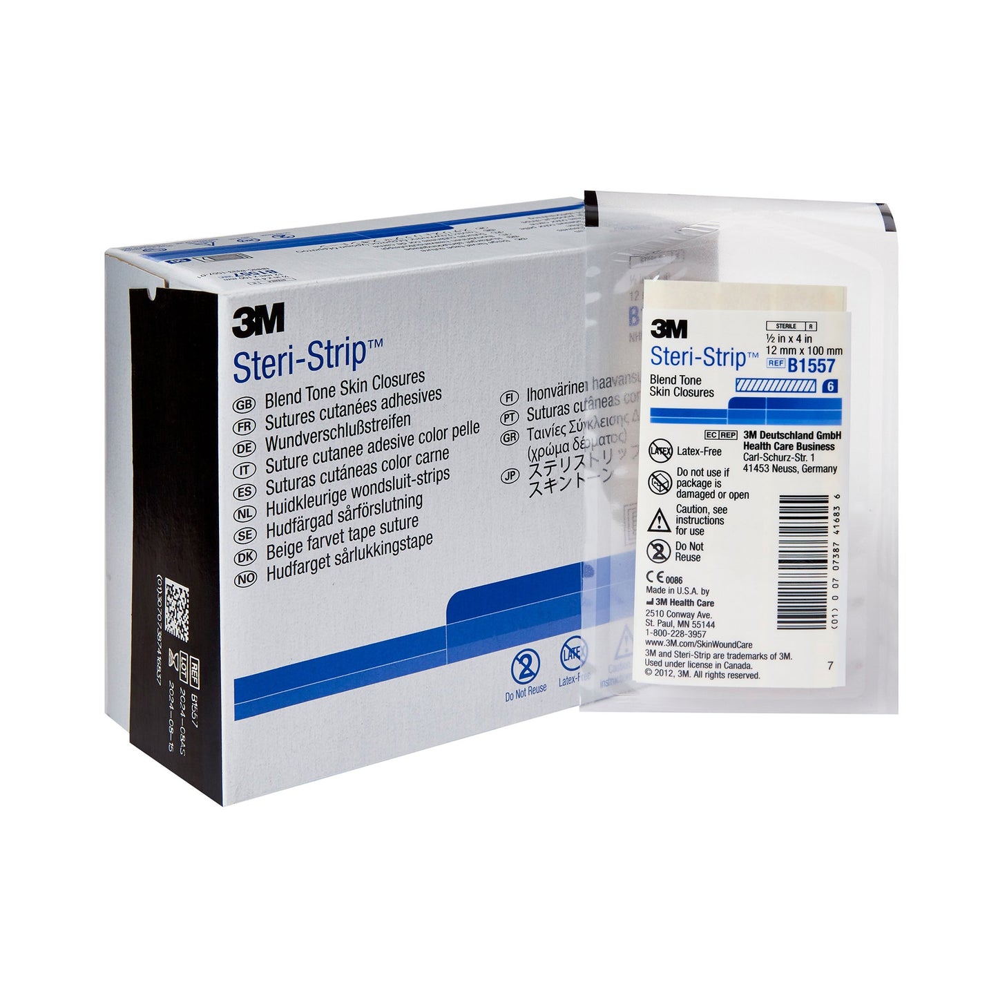 CLOSURE, STERI-STRIP SKIN TONE1/2"X4" (50/BX 4BX/CS) 3M