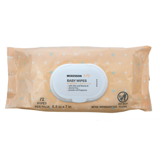 McKesson Powder Soft Unsented Baby Wipe, Soft Pack