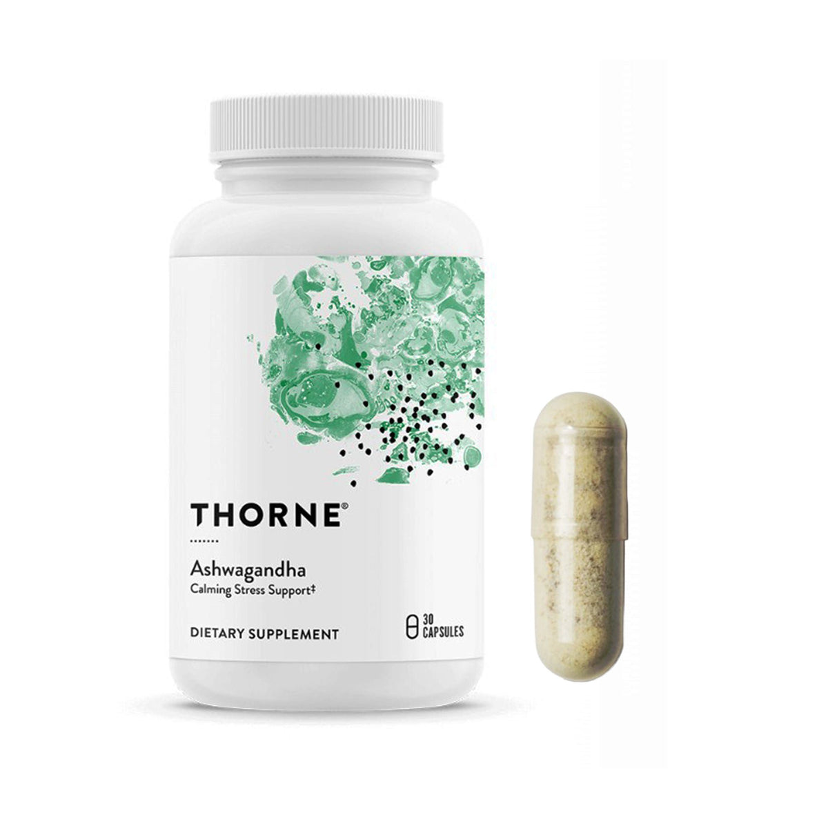 Dietary Supplement Thorne Ashwagandha Root 120 mg Capsule 30 Capsules Without Flavor
