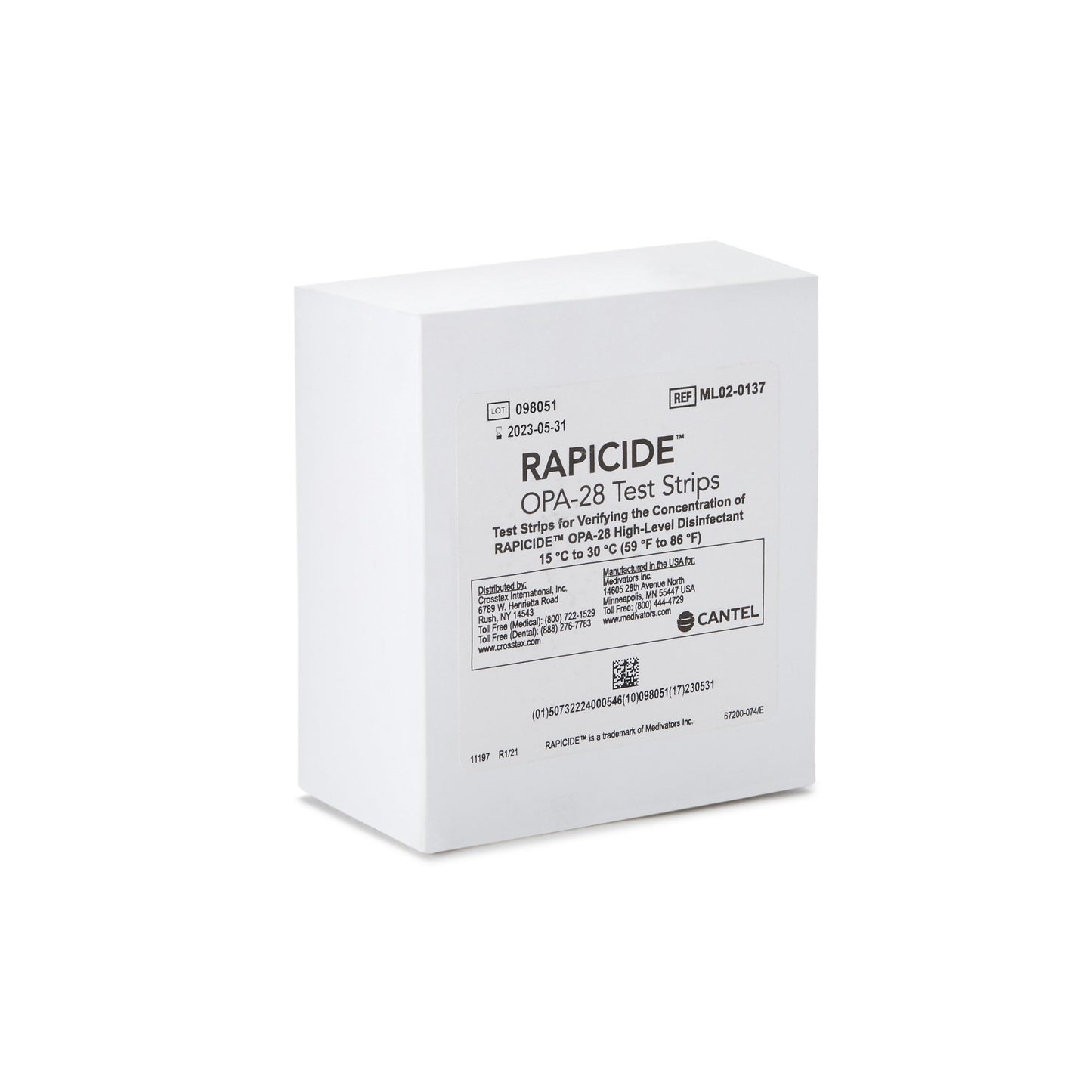 Rapicide OPA-28 Test Strips for Verifying Concentration of Rapicide Disinfectant