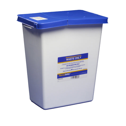 PharmaSafety™ Pharmaceutical Waste Container, 8 Gallon, 17.75 x 11 x 15.5 Inch