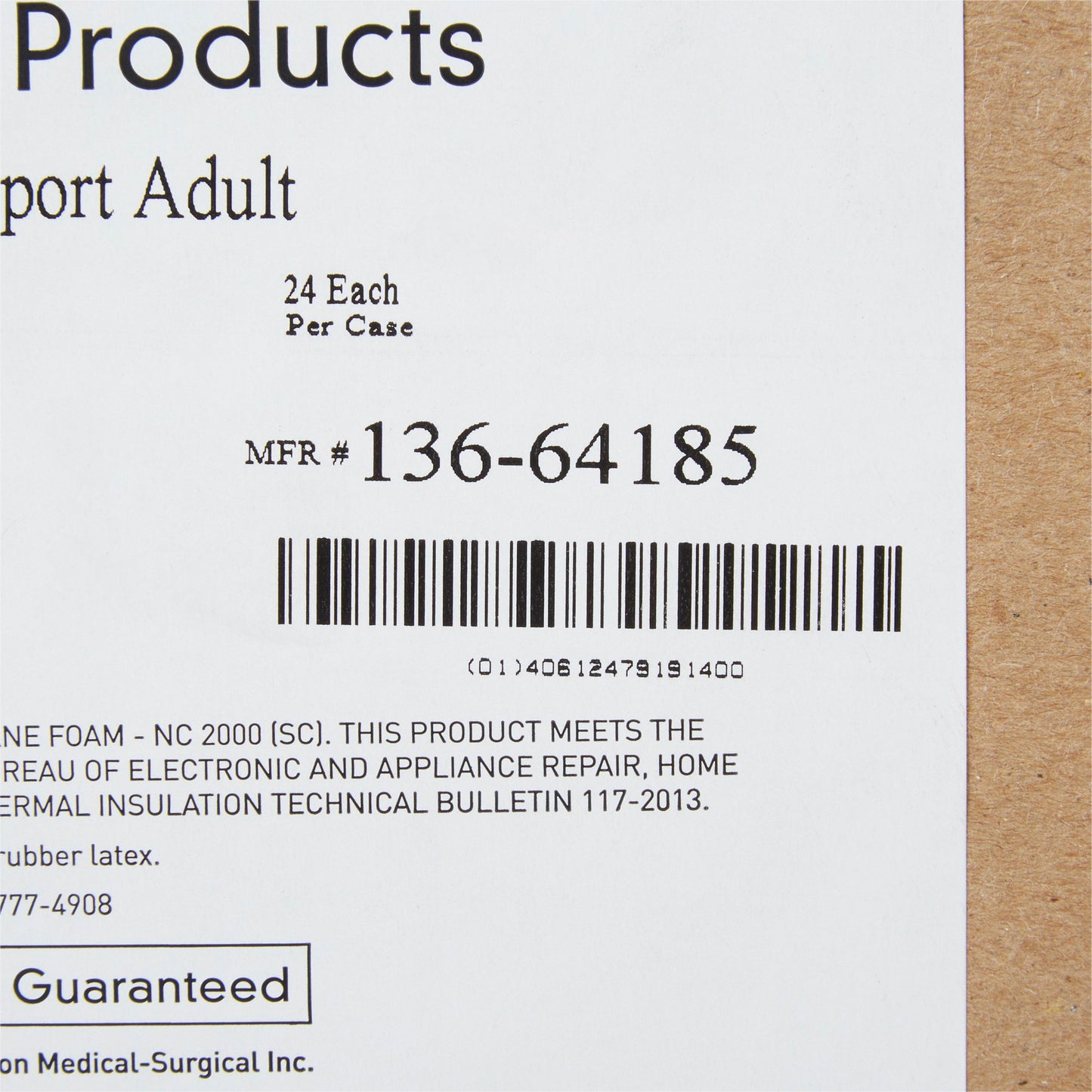 HEADREST, FOAM ADLT (24/CS) )