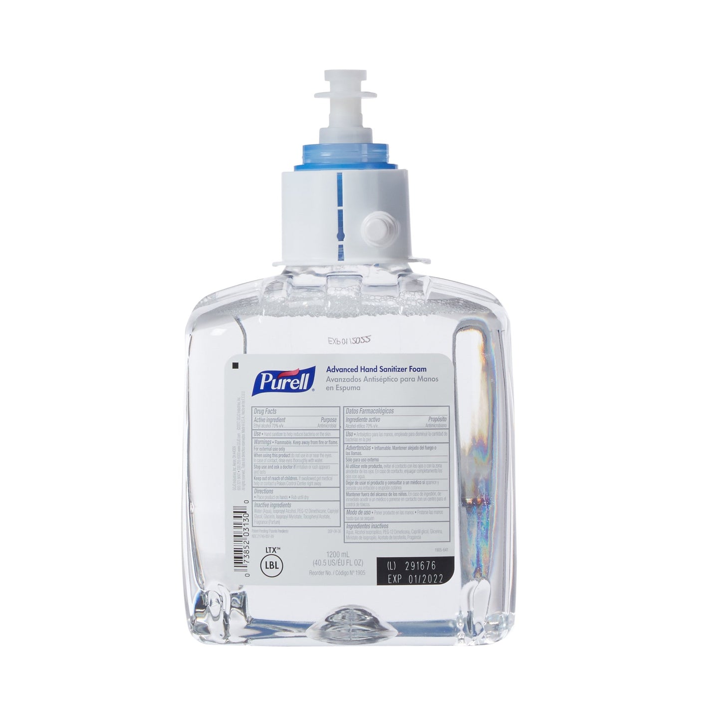 Purell® Advanced Hand Sanitizer Foam, 70% Ethyl Alcohol, 1,200 mL Refill Bottle