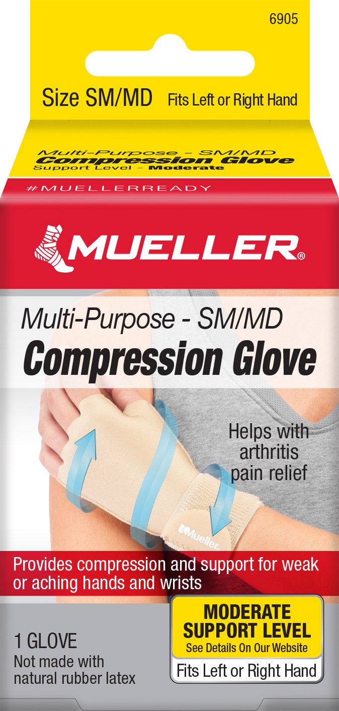 Sm Compression GLOVE, COMPRESSION SINGLE BGE SM/MED – Family Care DME