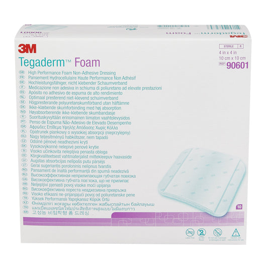 DRESSING, TEGADERM FOAM 4"X4" (10/BX 4BX/CS) 3M