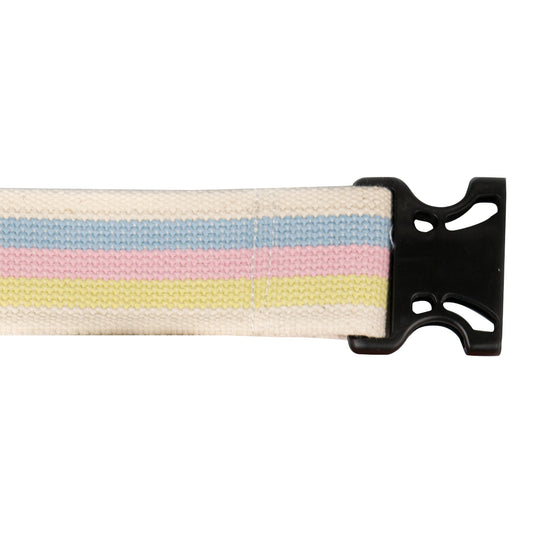 BELT, GAIT STRIPE/DERLIN BUCKLE PASTEL 60" (48/CS)