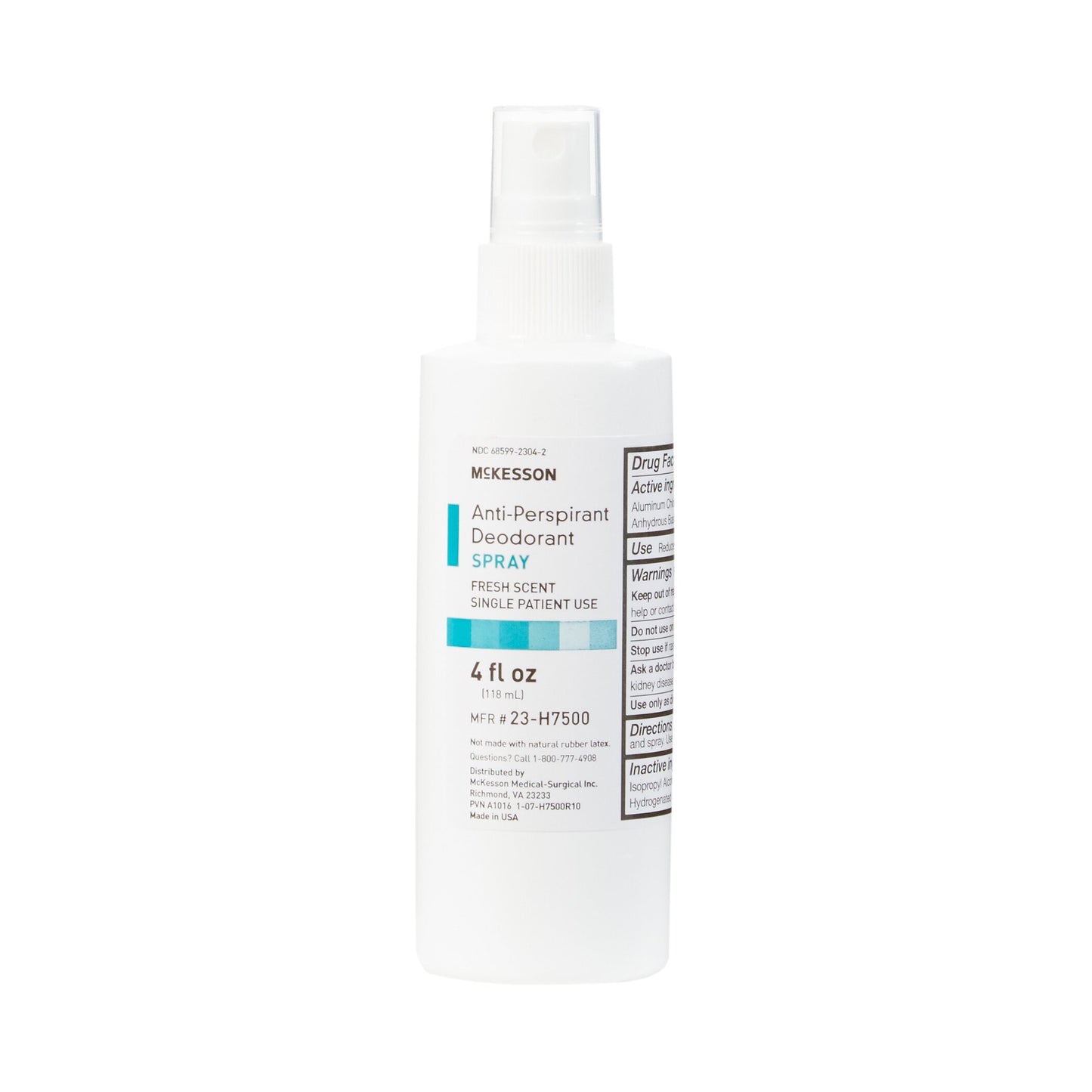 McKesson Antiperspirant / Deodorant, Fresh Scent, 4-ounce Spray Bottle