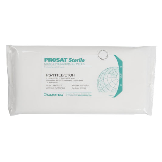 WIPE, ETHANOL WET STR LINT FREE POLYPROP (30/BG 48BG/CS)