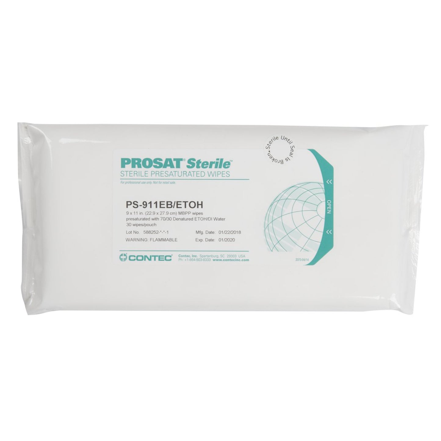WIPE, ETHANOL WET STR LINT FREE POLYPROP (30/BG 48BG/CS)