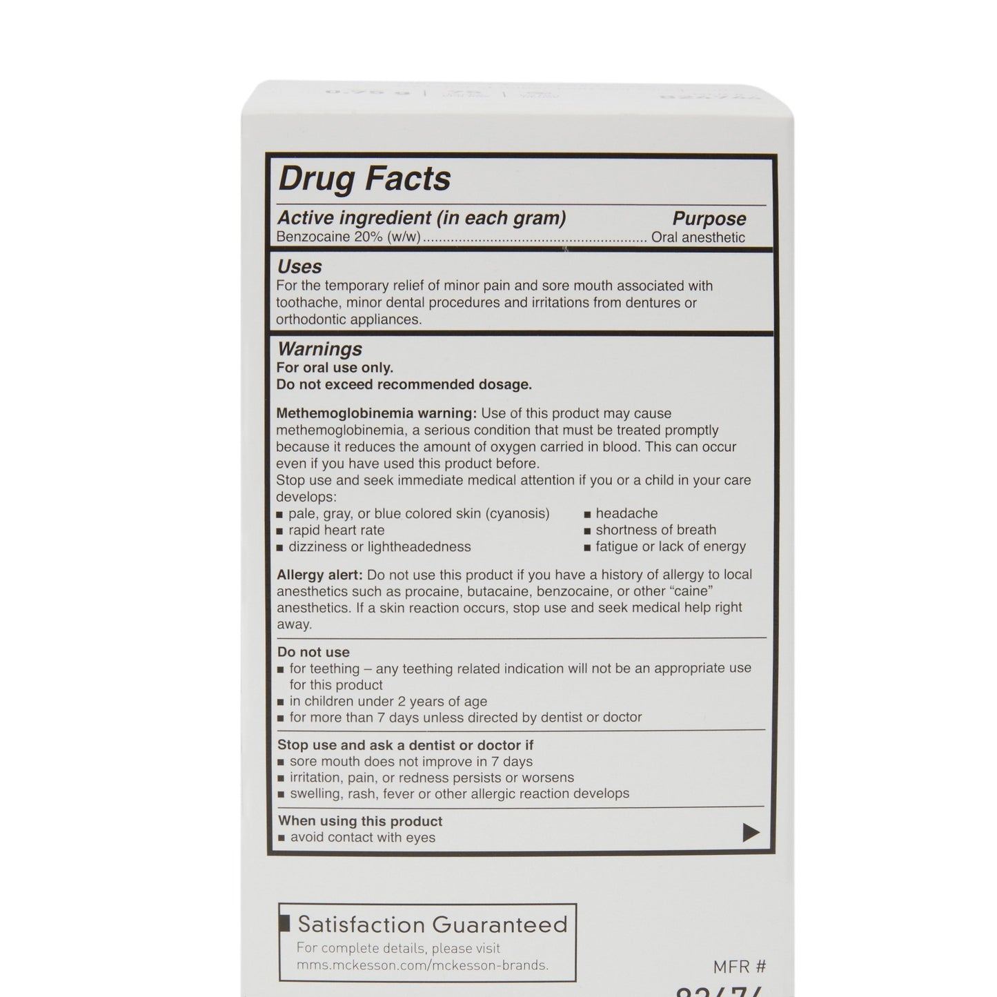 ORASOL, GEL 20% BENZOL 0.9GM (75/BX)