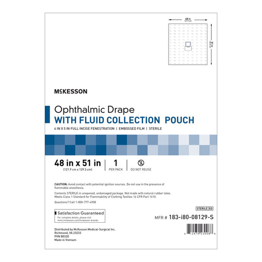 DRAPE, SURGICAL OPHTHALIC EENTPOUCH STR 48"X51" (30/CS)