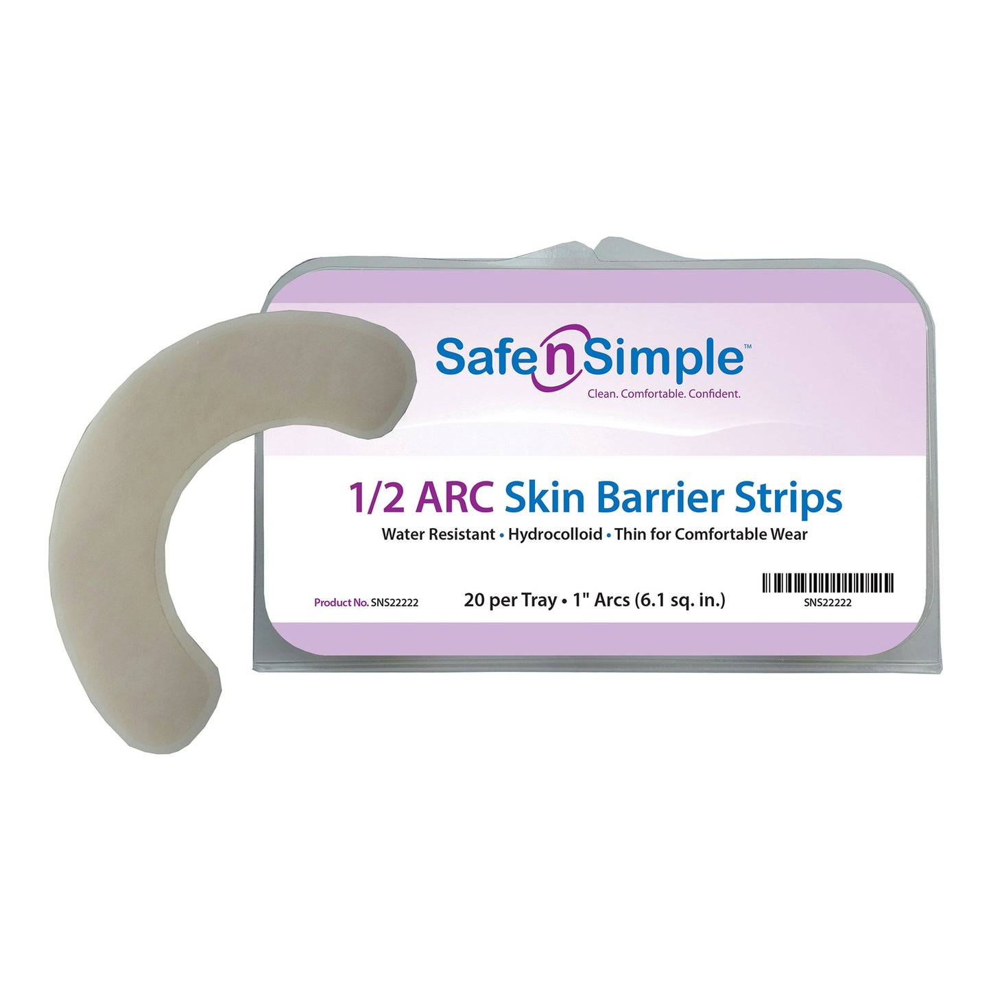 BARRIER, SKIN HYDROCOLLOID 1/2CIR STRIPS (20/TR 24TR/CS)