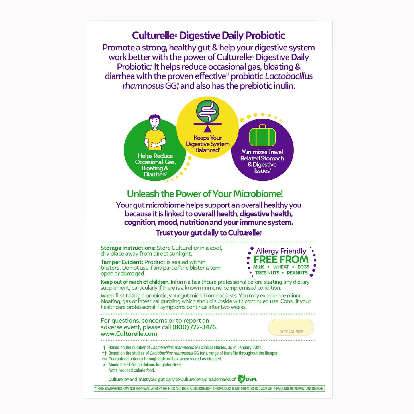 Culturelle® Digestive Daily Probiotic Capsules, 50 Capsules