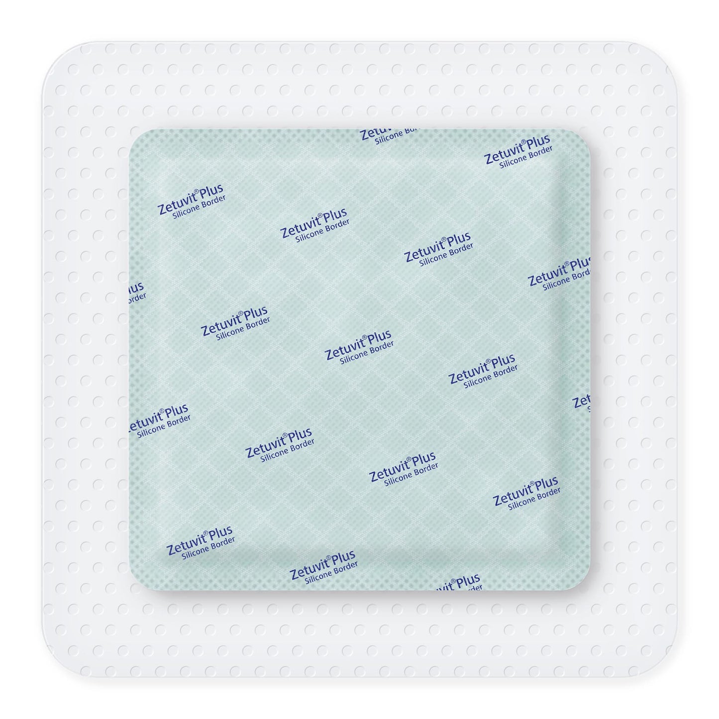 Zetuvit® Plus Silicone Border Super Absorbent Dressing, 6 x 6 Inch