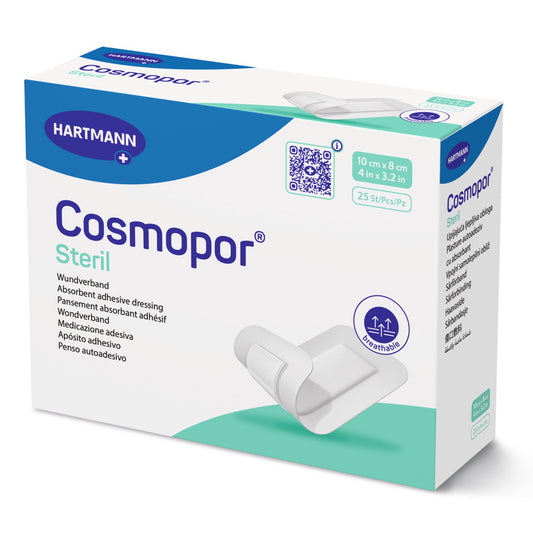 Island Dressing Cosmopor Steril 3.2 X 4 Inch Rectangle Sterile Water Resistant Backing