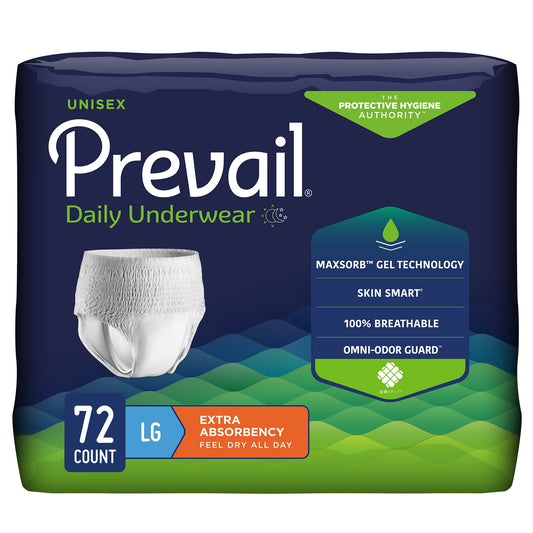 UNDERWEAR, PULL-ON PREVAIL LG (18/PK 4PK/CS)
